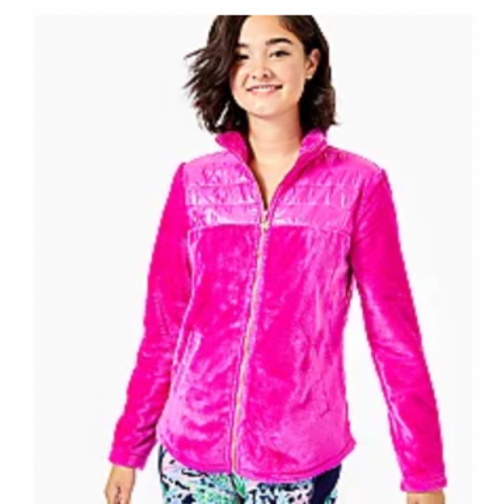 Lilly Pulitzer Fuchsia Teddy Jacket